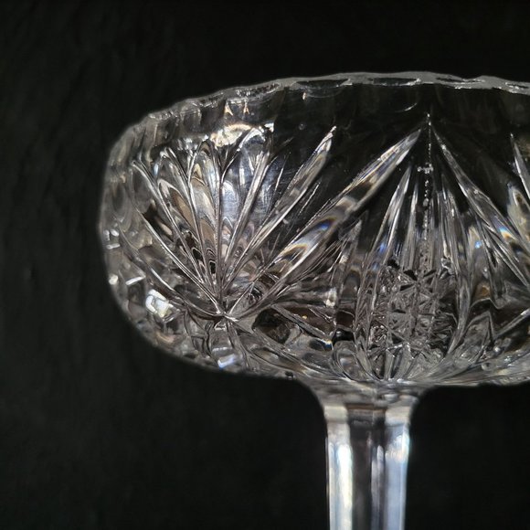 Vintage Clear Glass Pedestal Candy Dish Compote, Vintage Pedestal Bowl - Picture 2 of 4